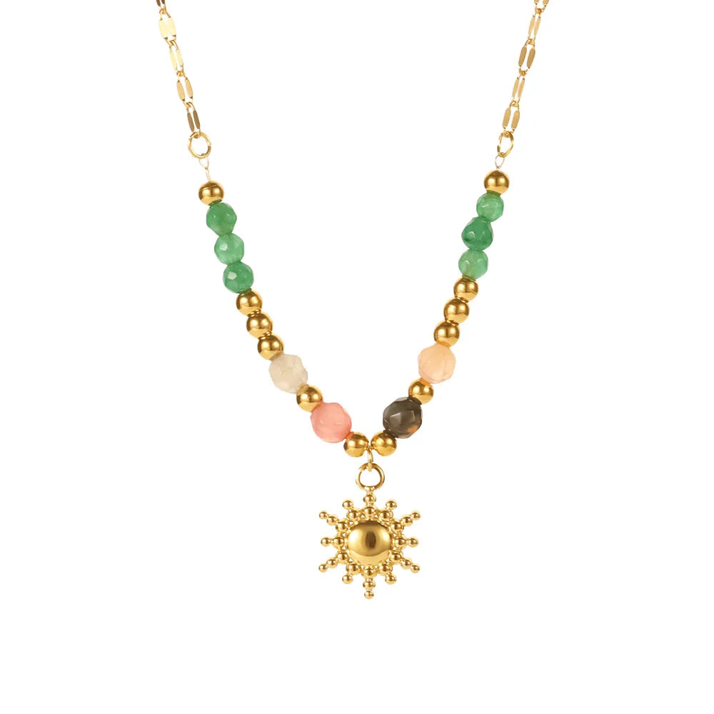 Sunlit Natural Stone Necklace