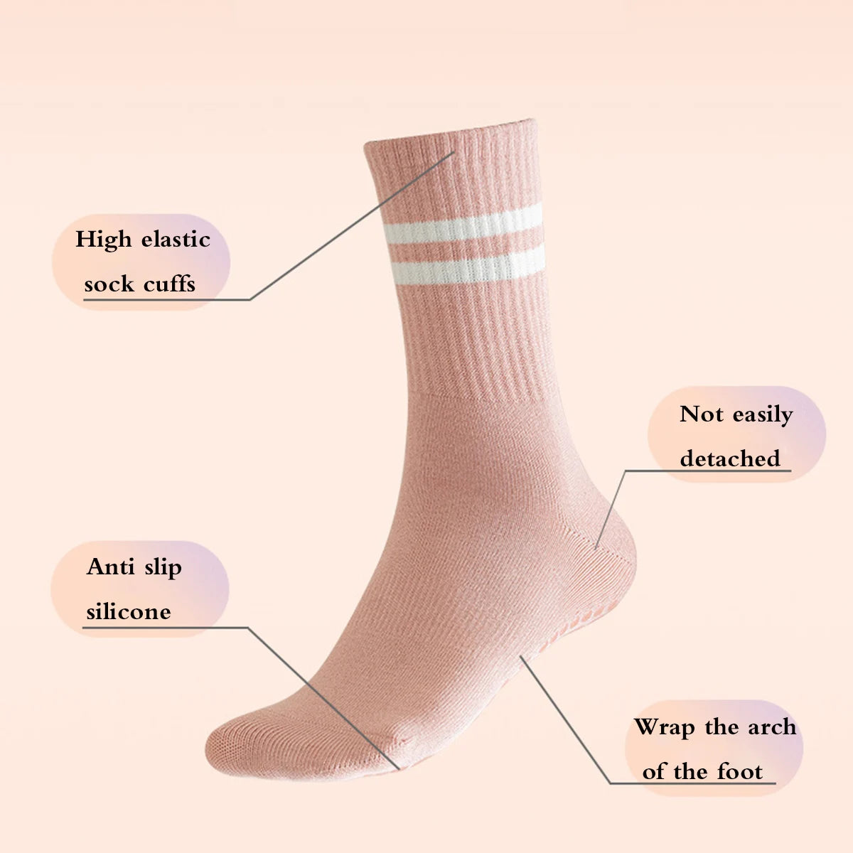 4 Pairs of Yoga Socks