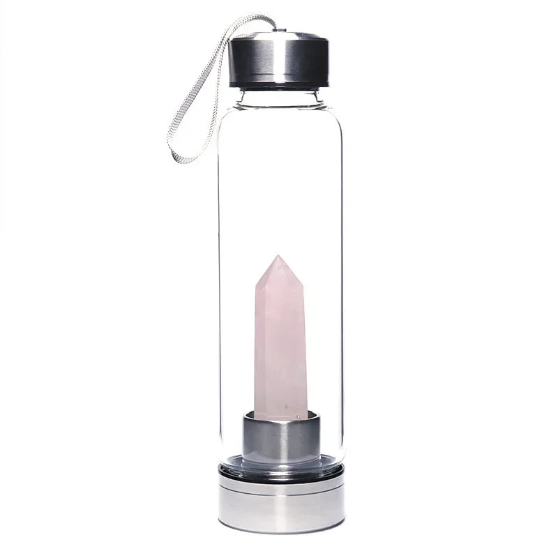Water Bottle Natural Crystal Stone