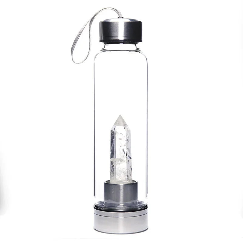 Water Bottle Natural Crystal Stone