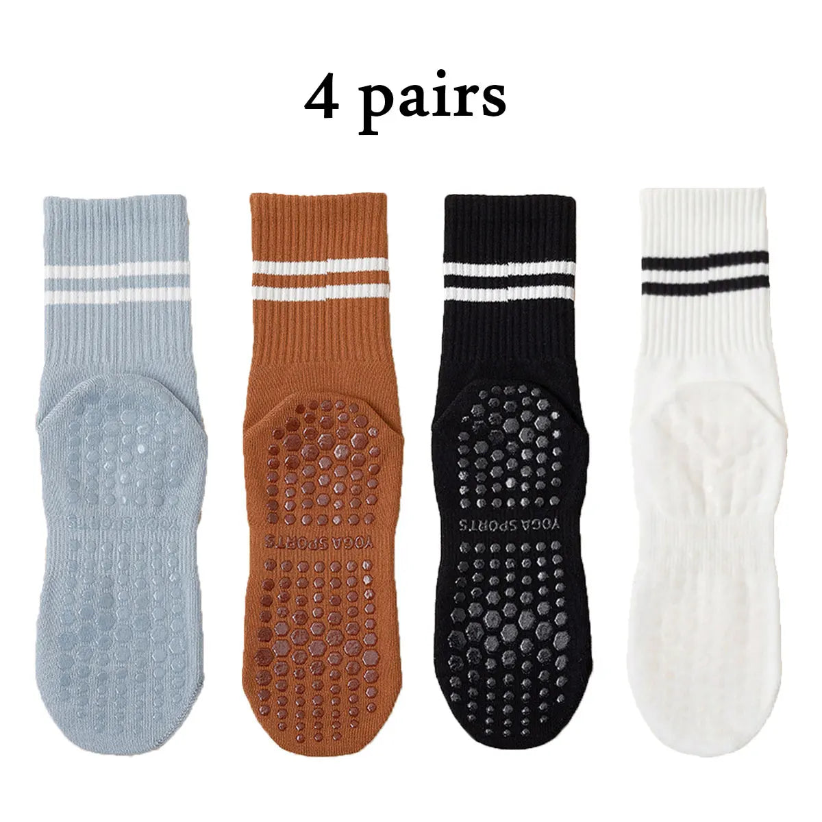 4 Pairs of Yoga Socks