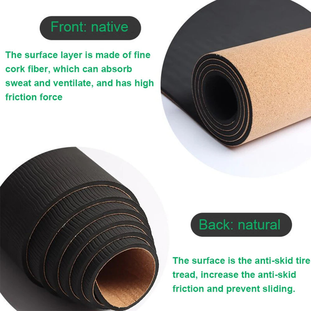 TPE Cork Yoga Mat