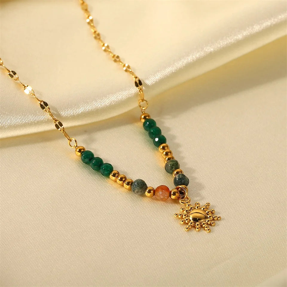 Sunlit Natural Stone Necklace