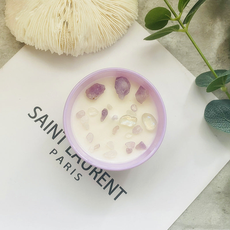 Scented Candles with Crystals