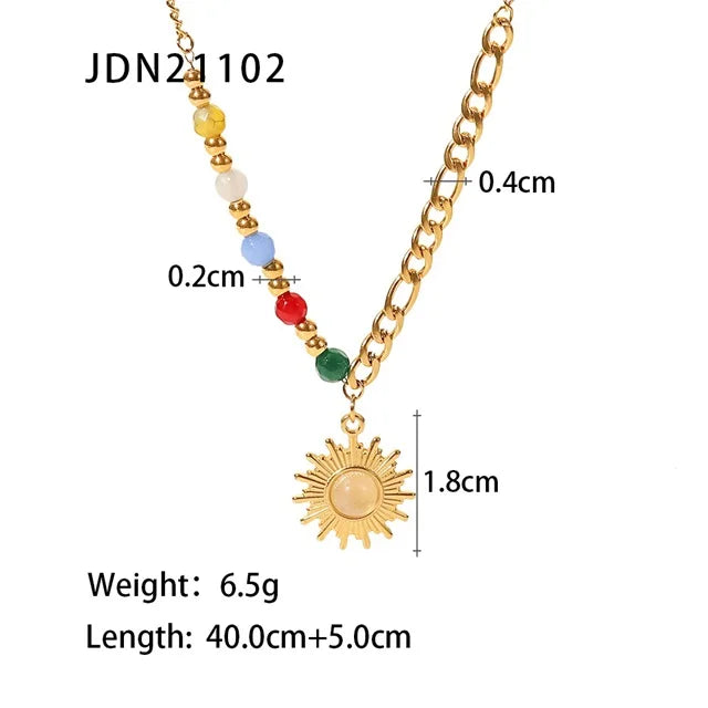 Lumina Gem Sunburst Necklace