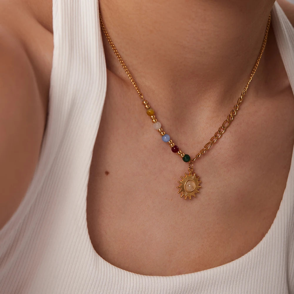 Lumina Gem Sunburst Necklace