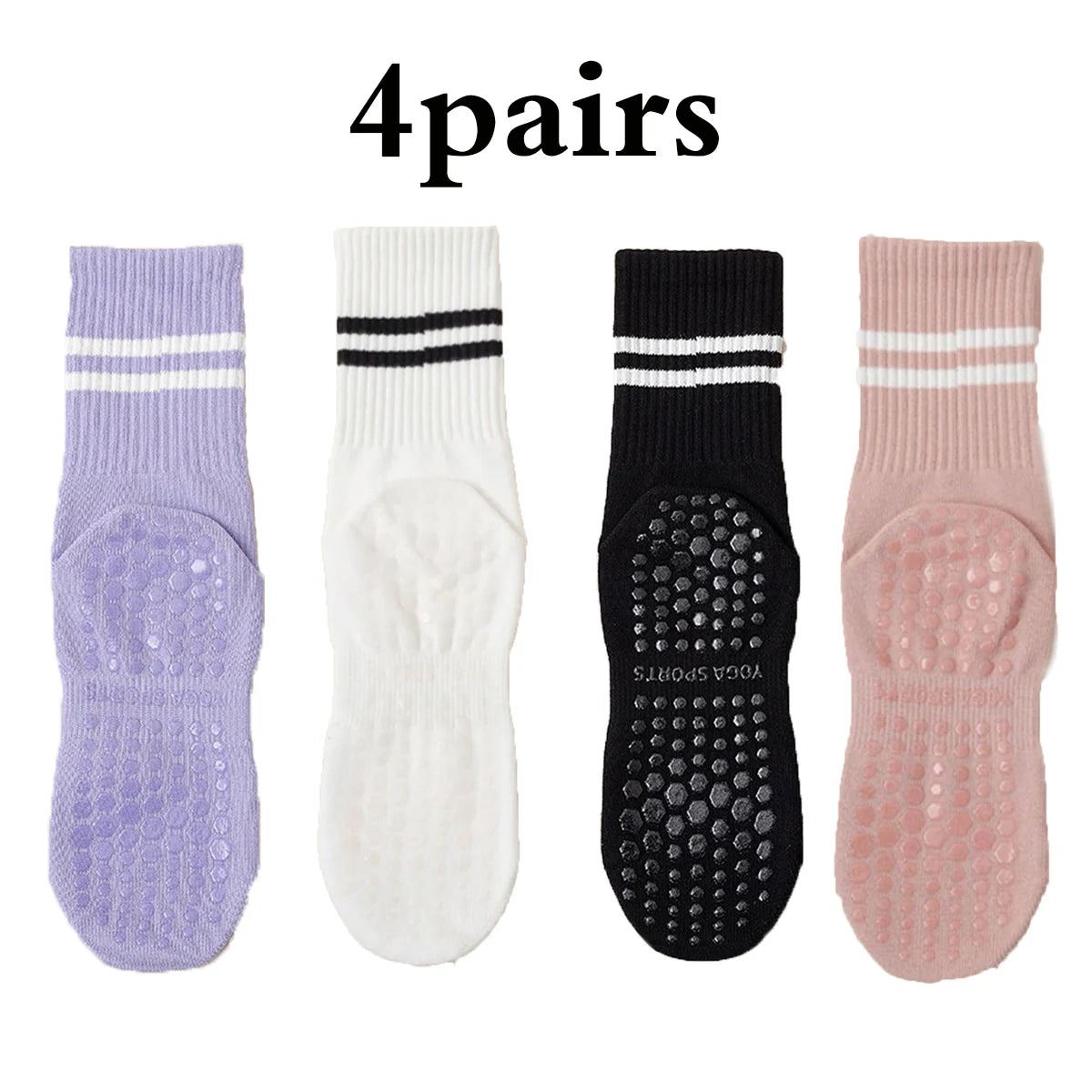 4 Pairs of Yoga Socks
