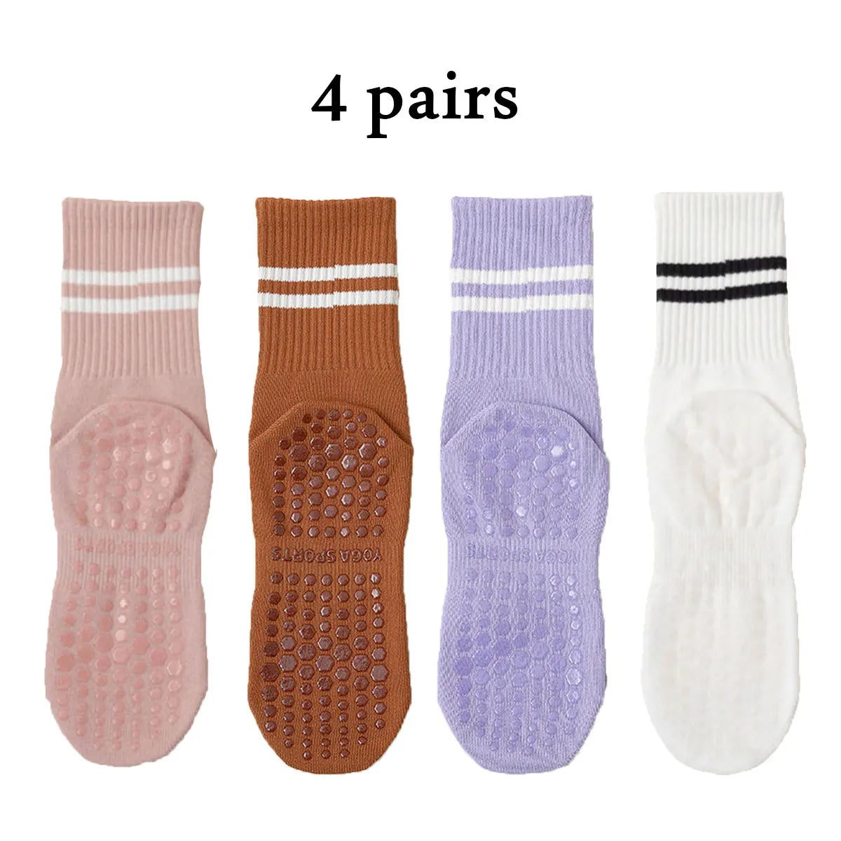 4 Pairs of Yoga Socks