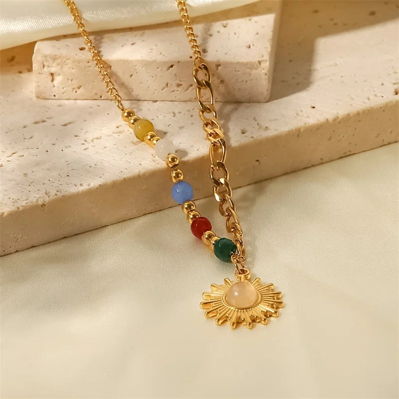 Lumina Gem Sunburst Necklace