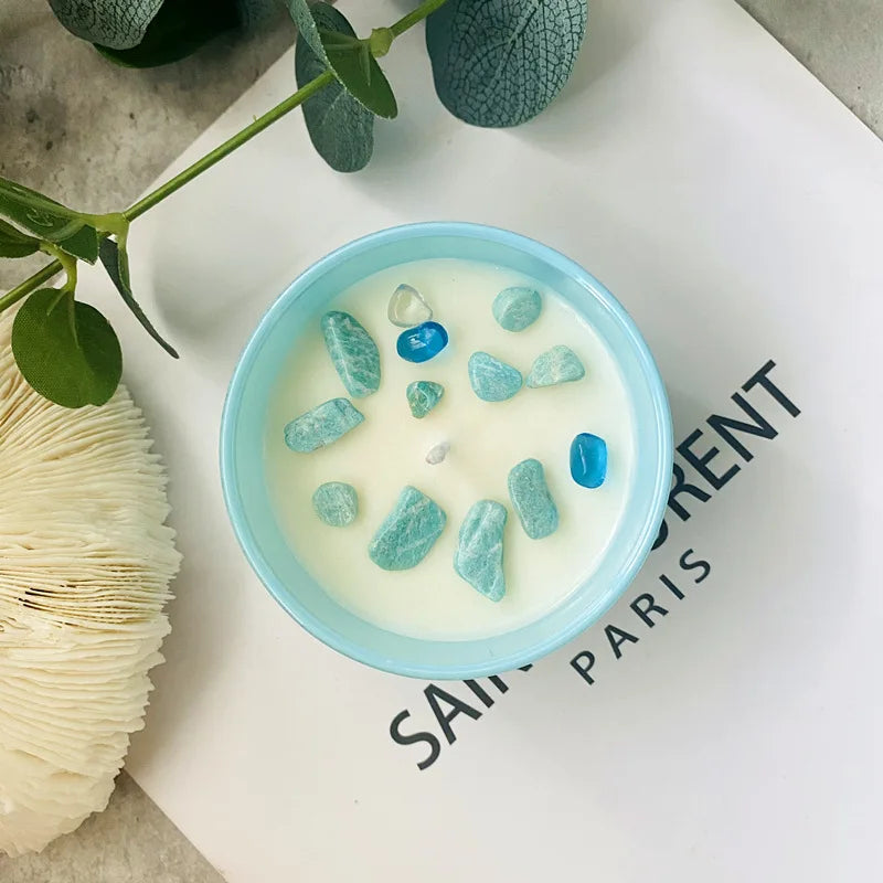 Scented Candles with Crystals