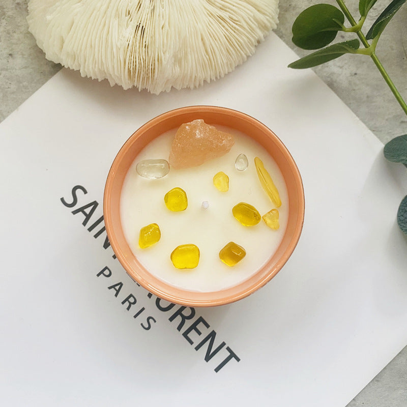 Scented Candles with Crystals