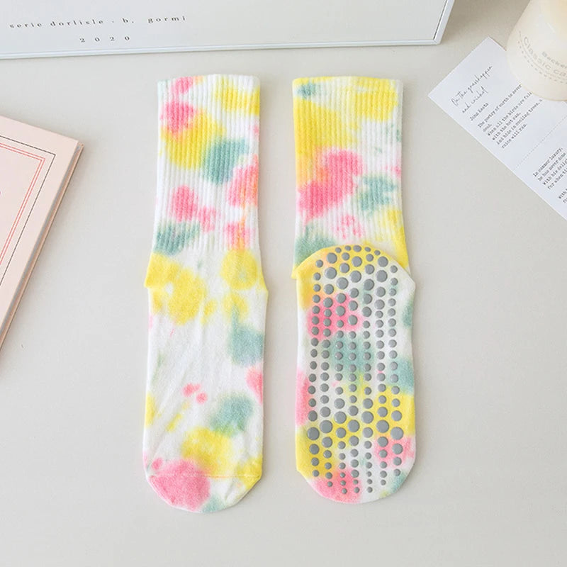 Women Rainbow Grip Socks