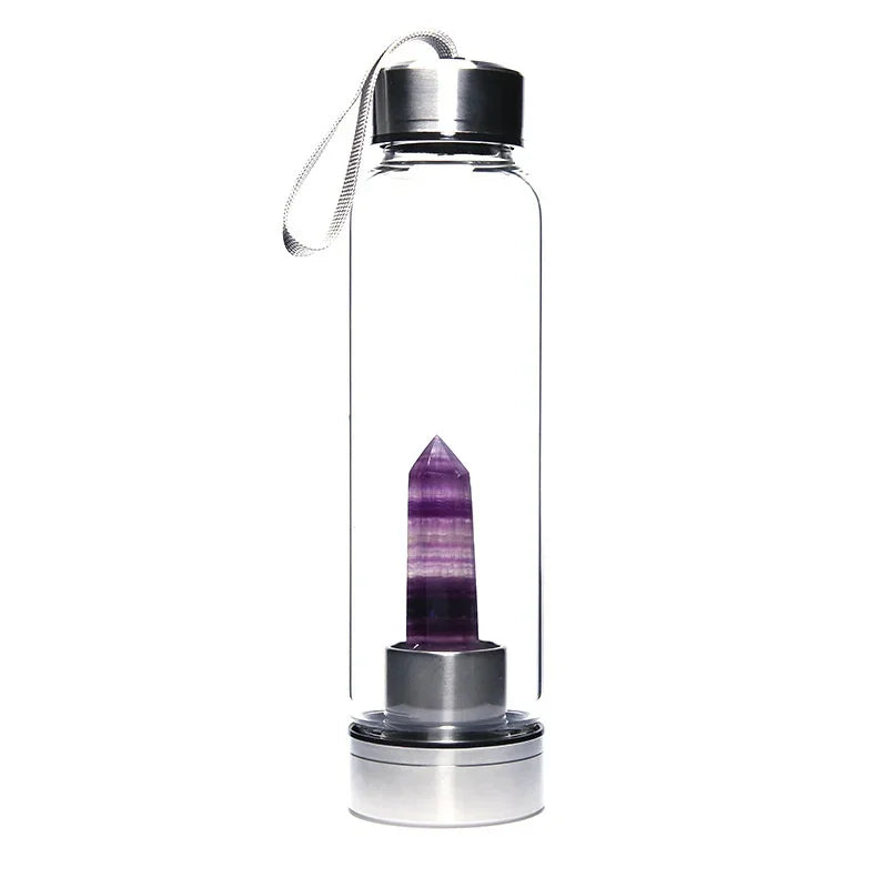 Water Bottle Natural Crystal Stone