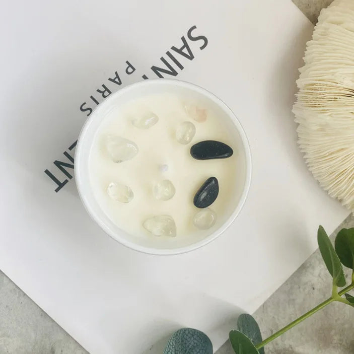 Scented Candles with Crystals