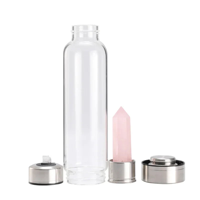 Water Bottle Natural Crystal Stone