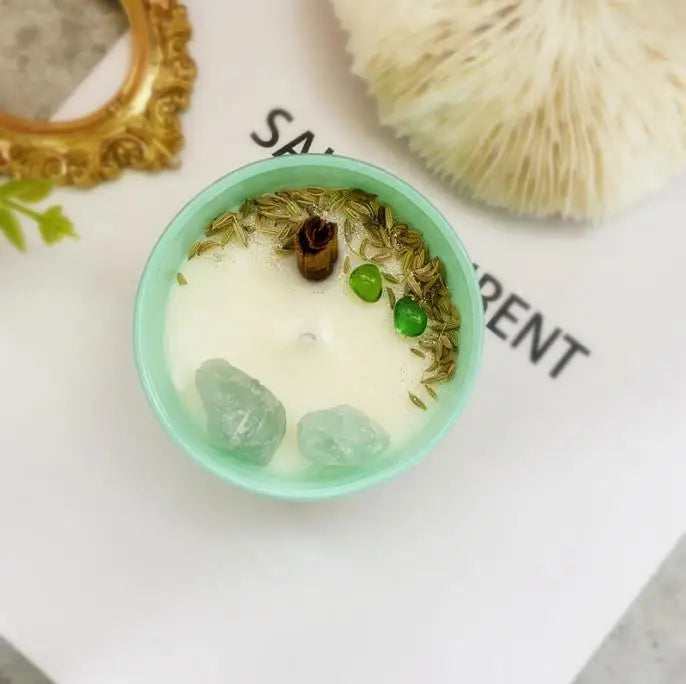 Scented Candles with Crystals