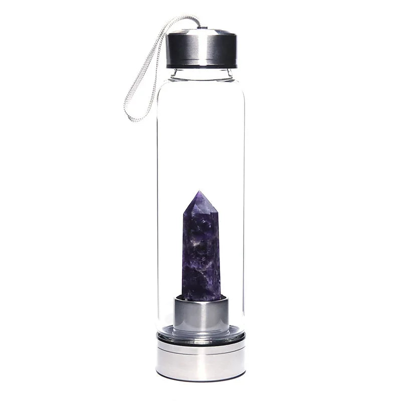 Water Bottle Natural Crystal Stone