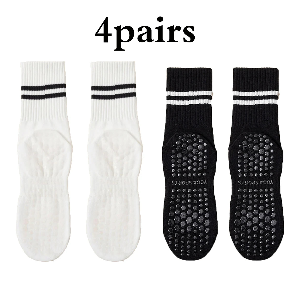 4 Pairs of Yoga Socks