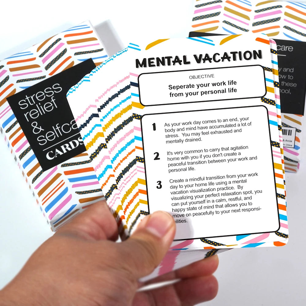 52 Stress Less & Self Care Cards Game