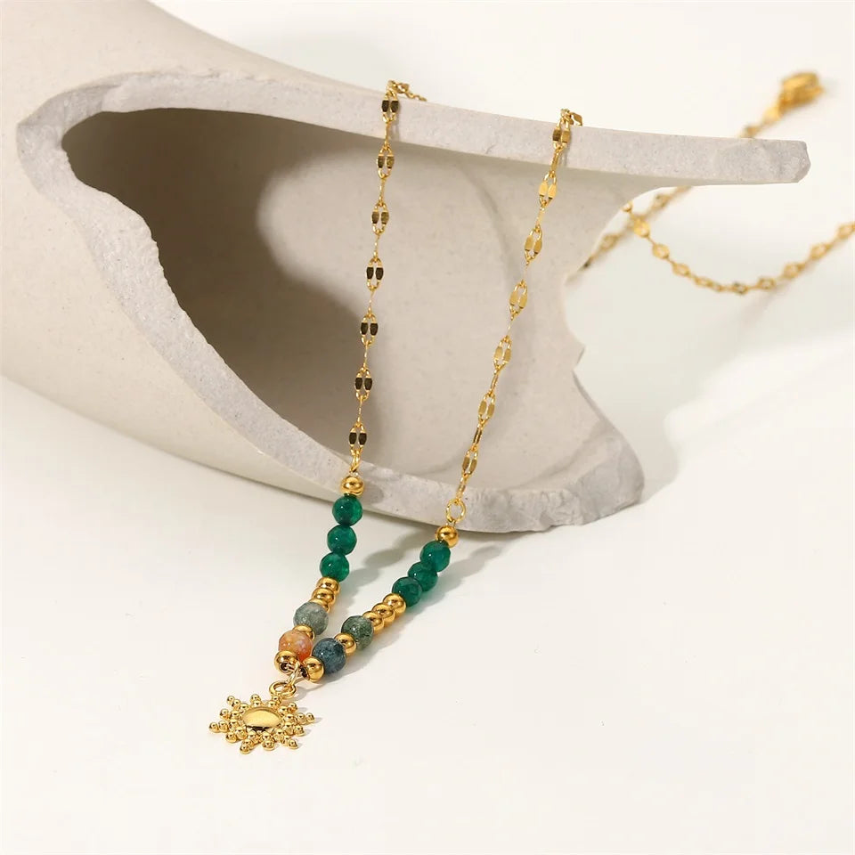 Sunlit Natural Stone Necklace