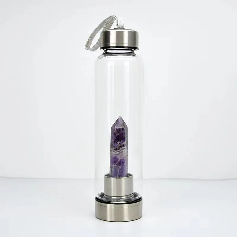 Water Bottle Natural Crystal Stone