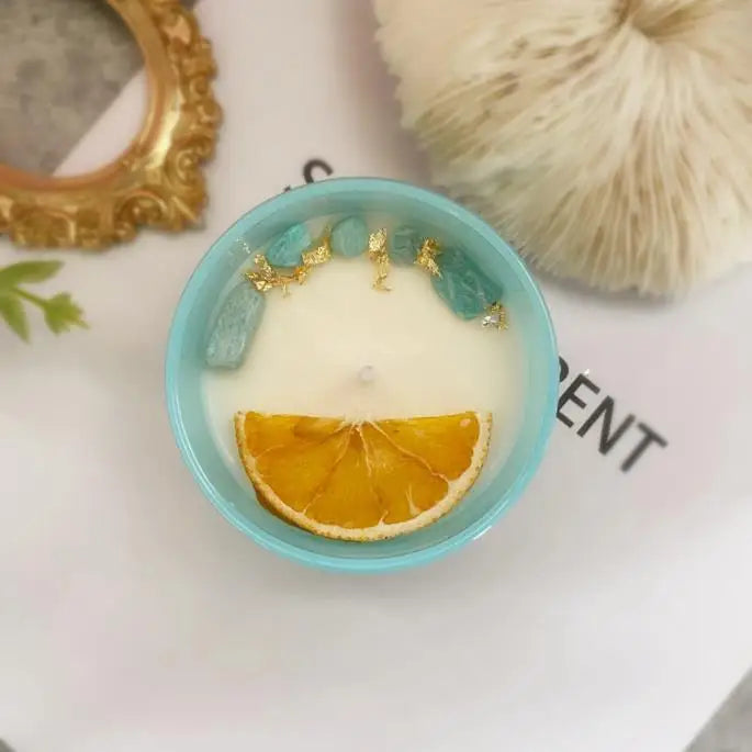 Scented Candles with Crystals