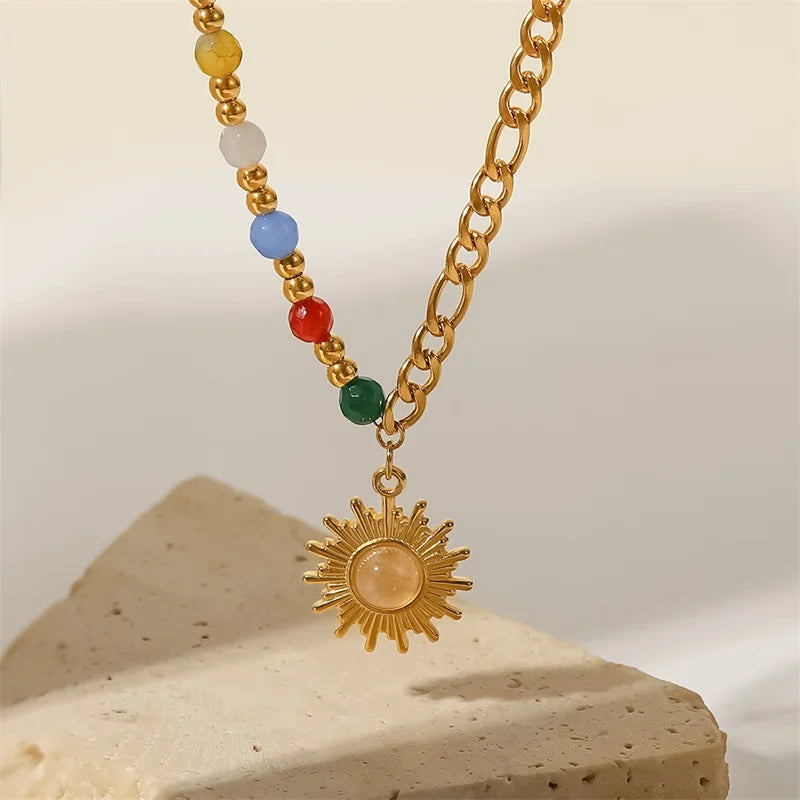 Lumina Gem Sunburst Necklace