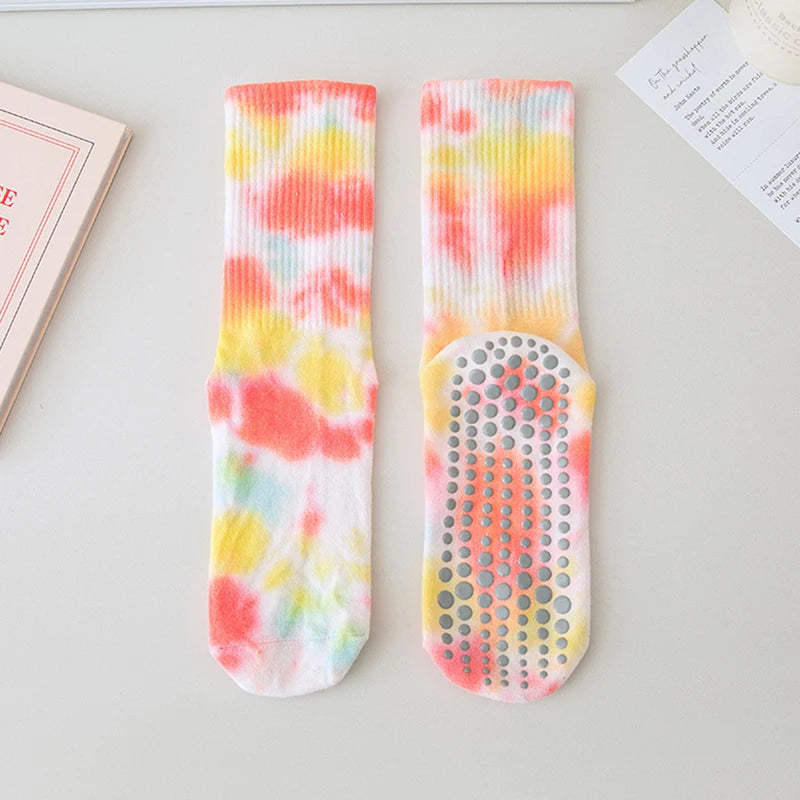 Women Rainbow Grip Socks