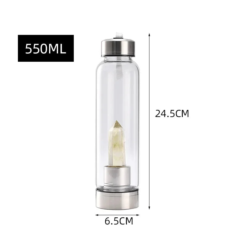 Water Bottle Natural Crystal Stone