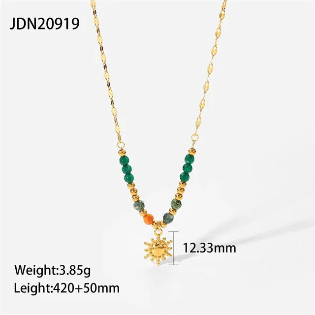 Sunlit Natural Stone Necklace